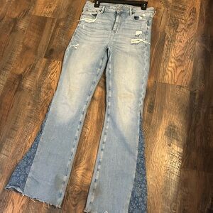 American Eagle hi rise flare jeans 8 long